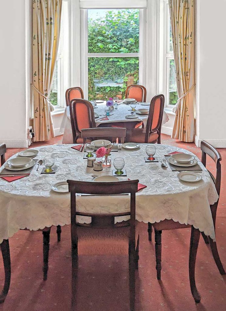 The dining room at Darwin House